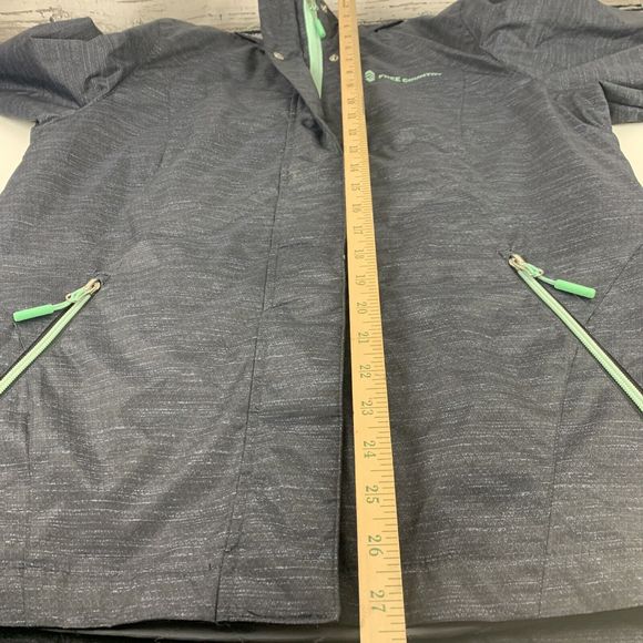 Free Country‎ Women's [Size Medium] Black & Green Hooded Jacket - Picture 5 of 14